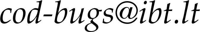 TESTCOD bug report e-mail